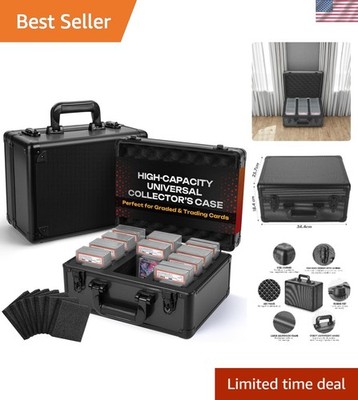 Compact Trading Card Storage Box with Foam Dividers - Perfect for All Card Types