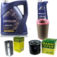 MANN-FILTER Inspektionspaket 6L Mannol Defender 10W-40 FüR Alfa Romeo 156