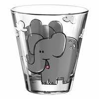 Leonardo Trinkglas Bambini Elefant Kinderglas Glas Kalk-Natron Glas Bunt 120 Ml