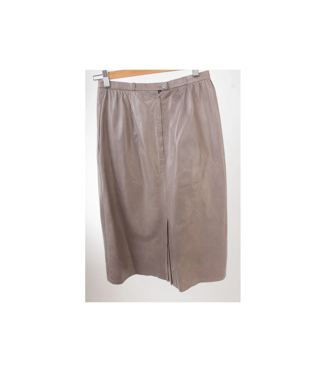 Etienne Aigner Damen Rock Gr. DE 38 Wickelrock Leder