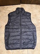 POLO RALPH LAUREN Black Duck Down Full Zip Packable Puffer Vest Men's Small