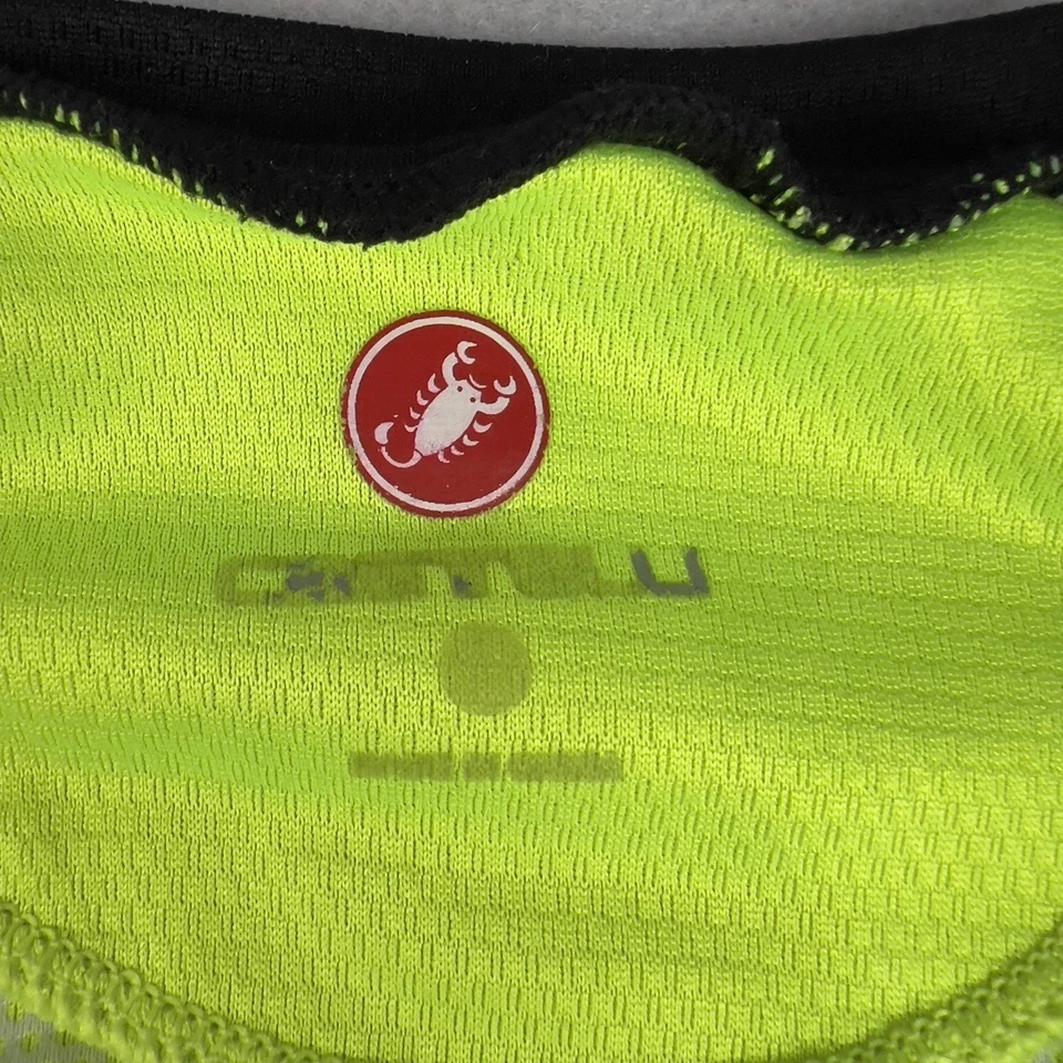Jersey de ciclismo Castelli manga corta verde fluorescente para hombre S escorpión cremallera completa Foto 3 de 4