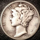 1920 D Mercury Dime - VG - 90% Silver Winged Liberty 10C