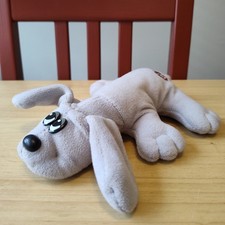 Tonka Pound Puppies 8" Grey Plush Stuffed Animal Dog 1985 VTG Made in USA