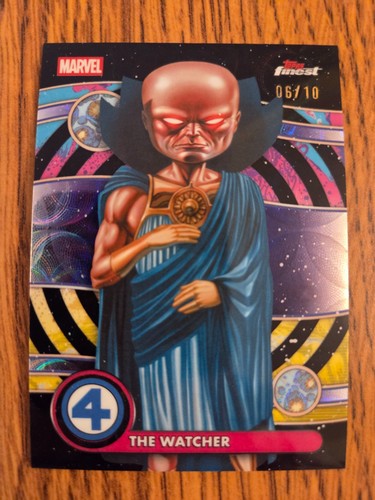 2026 Marvel Topps Finest Fantastic Four The Watcher NZ-098 06/10 Black Refractor