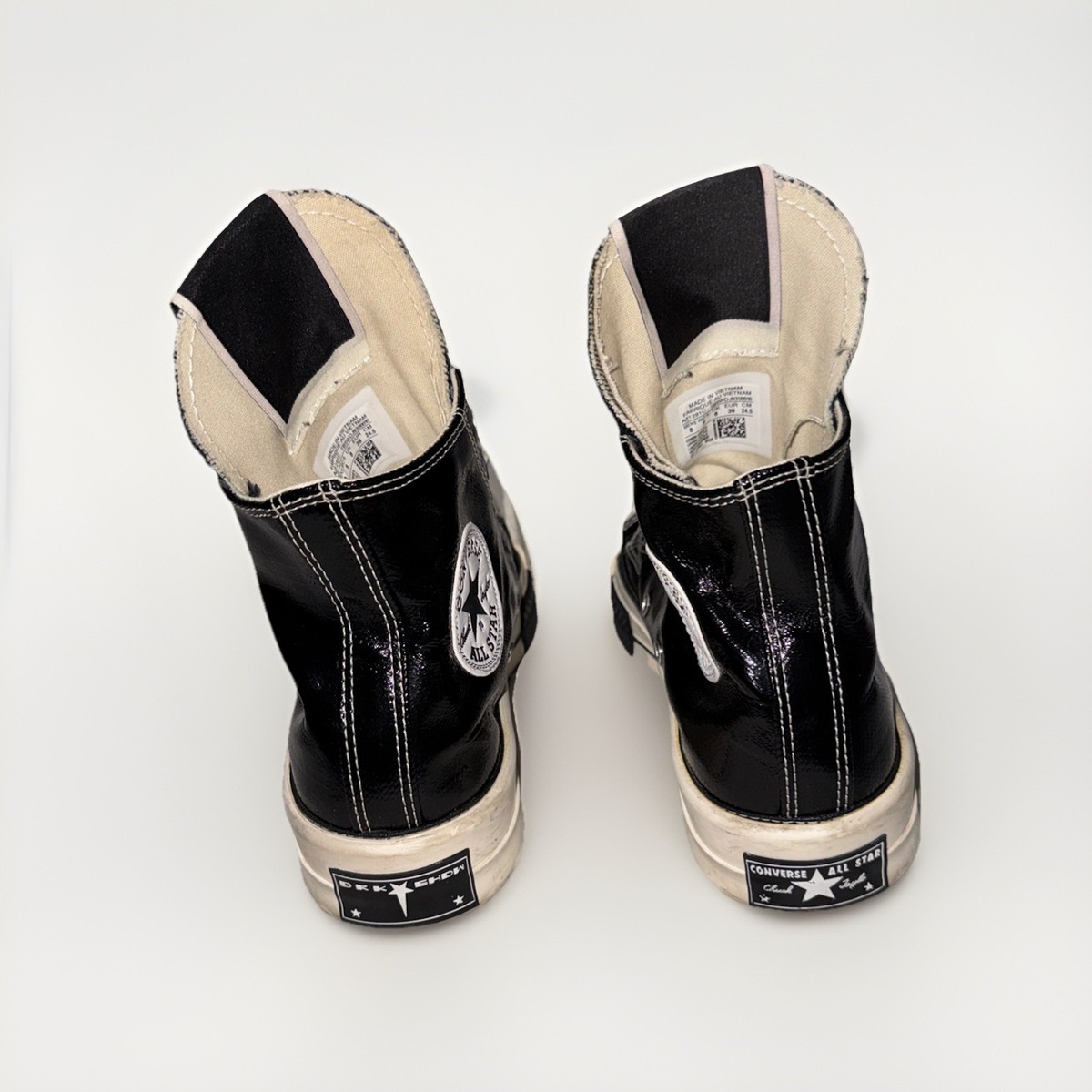 Size 6 - Rick Owens x Converse TURBODRK Chuck 70 High Black