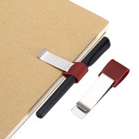 Federhalter FüR Notebook, Messing Retro, Bordeaux/Silber