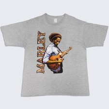 Bob Marley Vintage 90s Gray Single Stitch T-Shirt