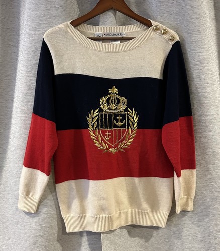 Vintage J. H. Collectibles Wool Sweater Crest Crown Size Small