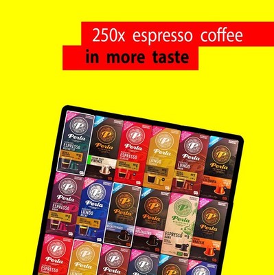 250x Dutch brand PERLA Nespresso coffee pods capsules: like LavAzza, Starbucks
