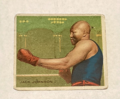 T-218 Jack Johnson BOXING Hassan CHAMPIONS tobacco trading card 1910 ~NICE~