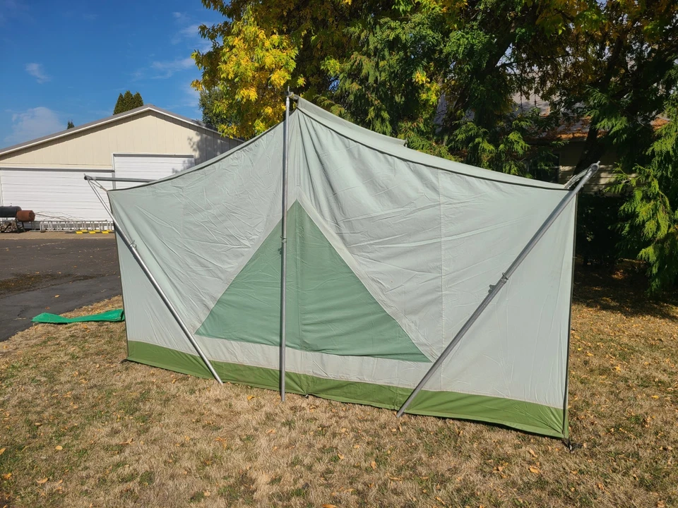 Vintage Camping Canvas Cabin Tent 9' x 12' - Image 3 of 4