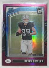 2024 Panini Donruss Optic - Rated Rookie Brock Bowers #215 Pink Prizm (RC)