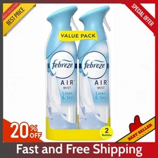 2 Count Febreze Room Spray – 8.8oz Linen & Sky Scent, Odor Eliminator for Home..
