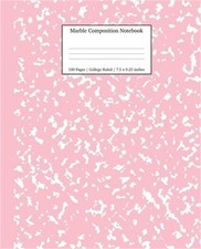 Marble Composition Notebook College Ruled: Pink Marble Notebooks, School Supplie