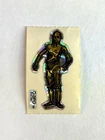 Vintage C-3PO Star Wars Vending Machine Prism Sticker on 2.25” Card - 1983