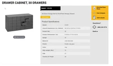 Durham Manufacturing 30 Drawers Storage Cabinet - Gray