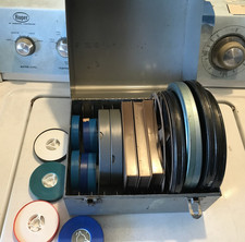 Lot of Vintage Film Reels Metal And Plastic Case  s 8mm, Super 8 Eastman W/case