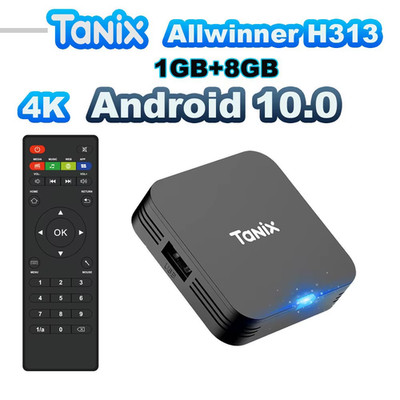 Tanix TX1 Android TV Box Allwinner H313 2.4G Wifi Mini Smart TV Stick Power by D