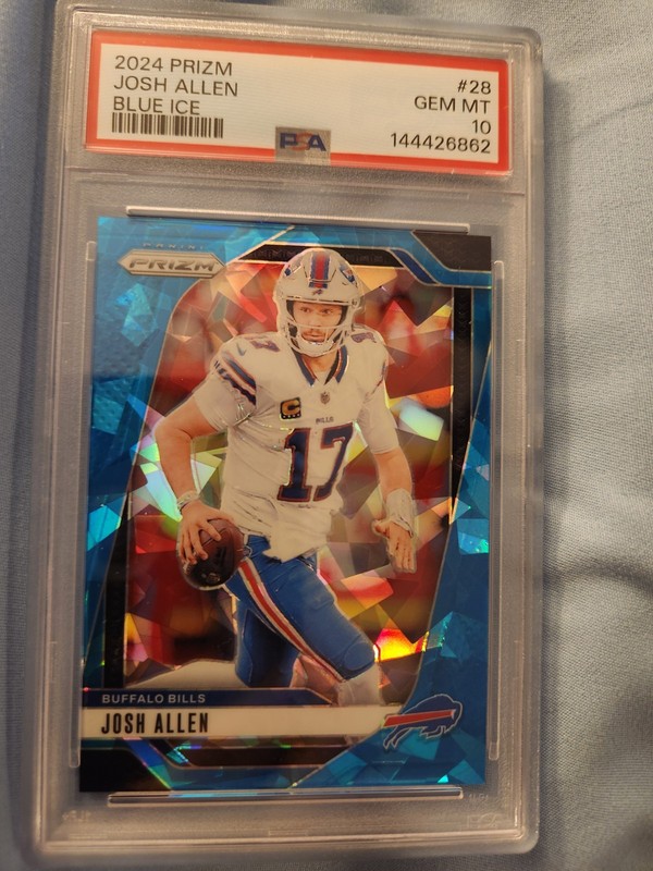 2024 Panini Prizm - Josh Allen #28 Blue Ice Prizm /99 PSA 10