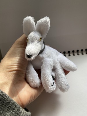 White Wolf Stuffed Animal Dog Pet 7-8 Inch Anime Plush Handmade