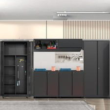 6 Pcs Rolling Garage Cabinets Set Storage Cabinet Tool Boxes Set Workshop System