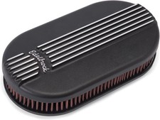 Edelbrock Air Cleaner 41153 Classic Black Alum Red Cotton 15 X 8.2 X 2.4 Oval Edelbrock Air Cleaner 41153 Classic Black Alum Red Cotton 15 X 8.2 X 2.4 Oval