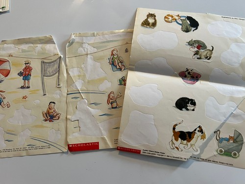 Vintage Stickers Lot Cats Current Highlights Teacher Stickers Animals Easter - Picture 9 of 10