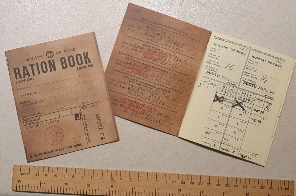 10x 1944 Repro Ration Book WW2 Home Front Food History Remembrance Day ...