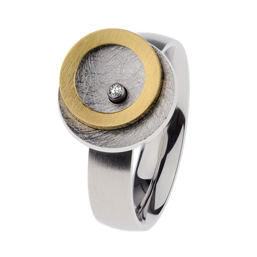 Ernstes Design Ciondolo Stella Acciaio Inox – Opaco/lucidato/graffiato, Senza Catena