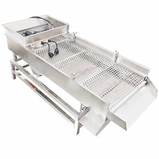 12mm Electric Linear Vibrating Screen Industrial Sifter Sieve 110V Double Motors
