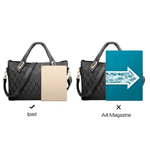 4PCS/Set Women Lady Leather Shoulder Bag Handbag Satchel Clutch Coin Purse Lot - Picture 79 of 95