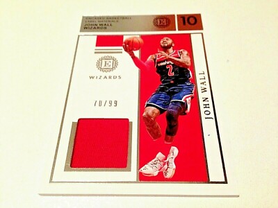 John Wall 2020 Panini Encased Label Materials Silver Game Worn Jersey #/99