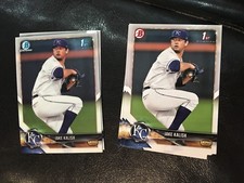 2018 Bowman BP77 Jake Kalish 16 count, 7 chrome, 9 base lot Kansas City Royals