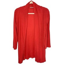 Michael Stars Cardigan Sweater One Size Soft Cozy Coral Pink Open Front