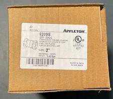 Emerson Appleton 6200S 2” Steel EMT Compression Coupling 2 Count Brand New