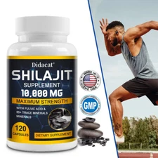 Himalayan Shilaji 1000mg,Organic,potency,Boost Energy, 30 To 120 Capsules