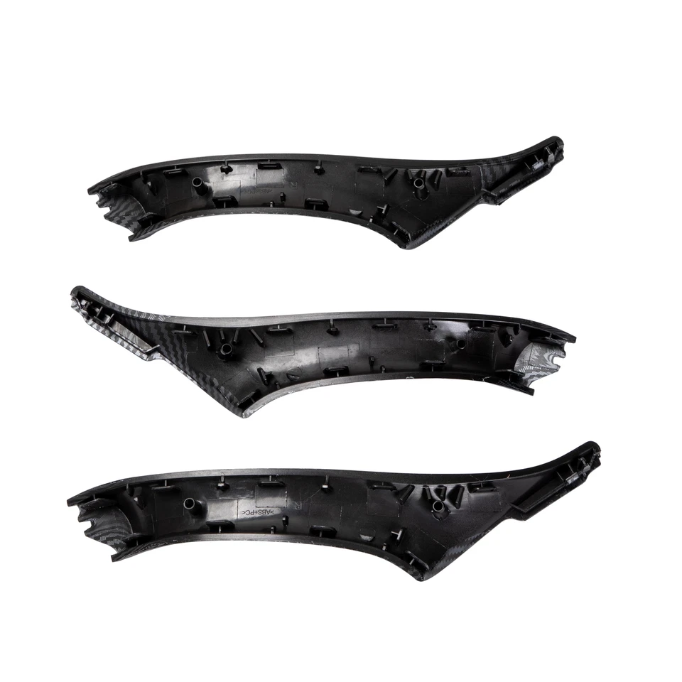 For 10-16 BMW 5 Series F10 Carbon Fiber Inner Door Panel Handle Pull Trim Cover - Image 2 of 4