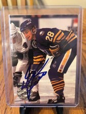 Donald Audette Buffalo Sabres NHL Autograph Auto 1992 Pro Set Card NO COA!!