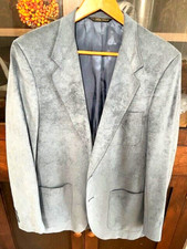 Royal Guild Walkers Vintage Suede Blazer Jacket Men 40 LT Blue 1 Owner Exc Cond