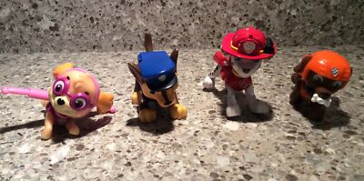 Paw Patrol Lot of 4 Figures - Skye Marshall Chase & Zuma