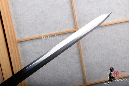 Chinese Sword Han Dynasty Folded Steel Jian Brass Fittings Double Sharp Edge - Picture 12 of 12