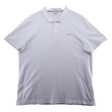 Calvin Klein Liquid Cotton Men's Size XL White Cotton Short Sleeve Polo Shirt