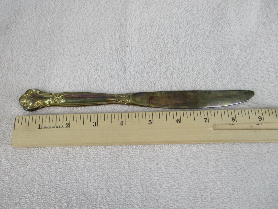 Juego de 8 cubiertos de cena Godinger Knives Grand Master Gold Electroplate 9 pulgadas Foto 4 de 4