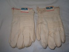 Lot 2 Pair VTG RARE NOS Fairfield Freehand Glove Cotton GLOVES -Stains / Damage