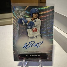 2022 Bowman Sterling Prospect Auto Wave Refractor /125 Wilman Diaz #PA-WD Auto