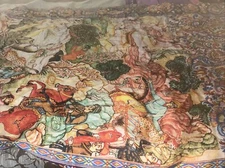 Scarf 74” X 28” Multi Color With Fringe