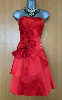 strapless open back dress Red Latin Rhythm Ballroom Dance Sport Dress LAT- 1069 – petradesigns
