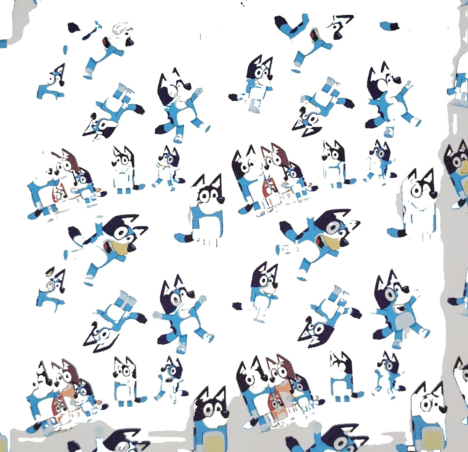 Dibujos animados, personajes de película/TV telas artesanales Blanco