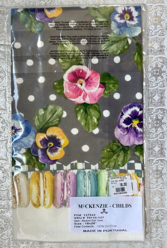 Asciugamano piatto mackenzie bambini macaron & fiori 18x26" 100% cotone nuovo sigillato - Foto 2 di 3